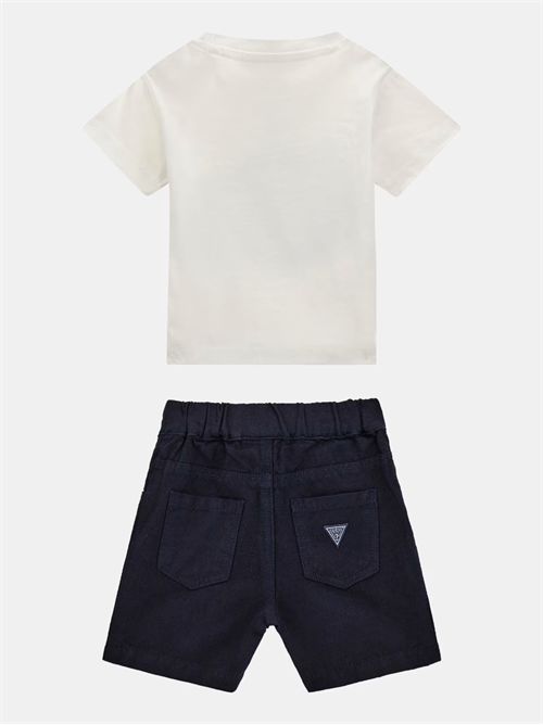 t-shirt and shorts boy white GUESS | I5GG09K5M20/G011